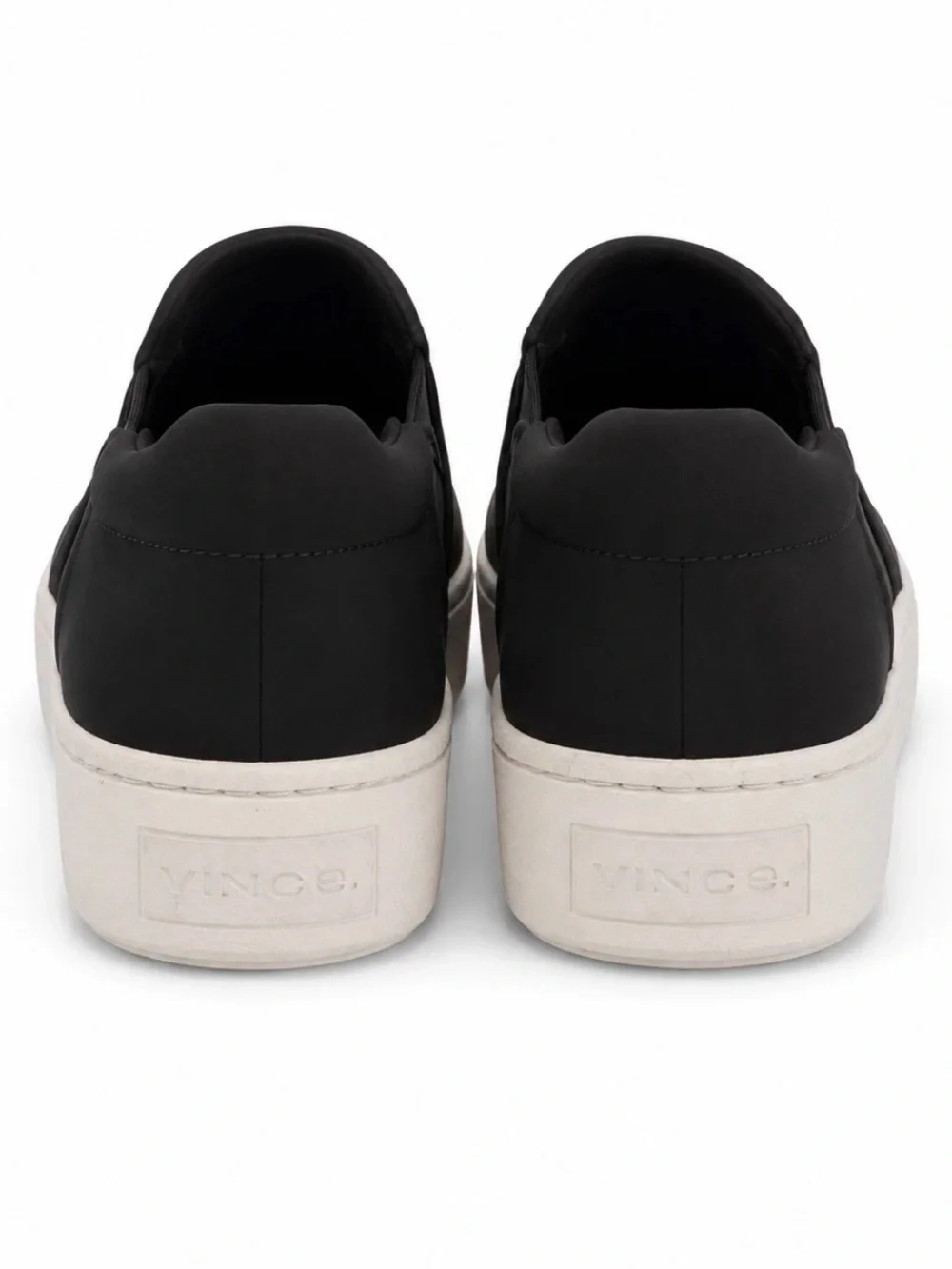 Vince Slip-On Sneakers in Black with Cream Sole | Size 6